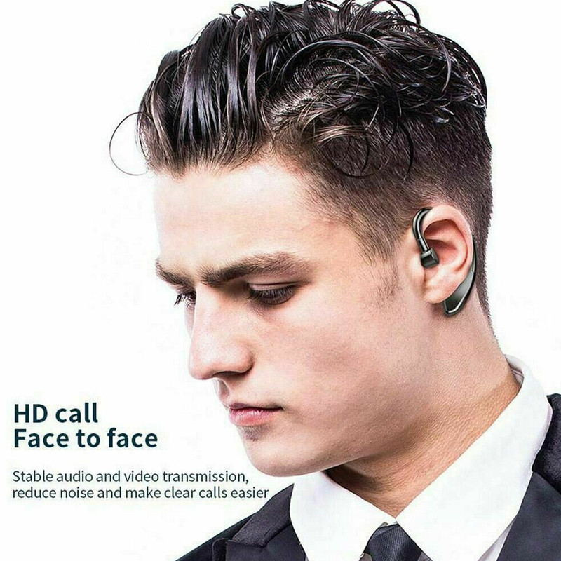 Wireless Bluetooth 5.0 Earpiece Headset Driving Trucker Earbuds Noise
