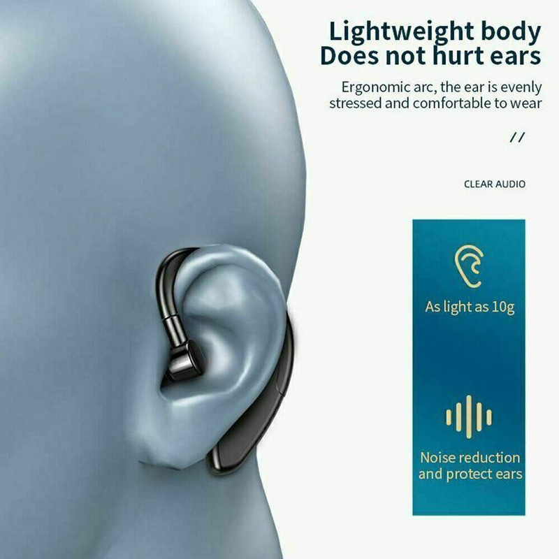 Wireless Bluetooth 5.0 Earpiece Headset Driving Trucker Earbuds Noise