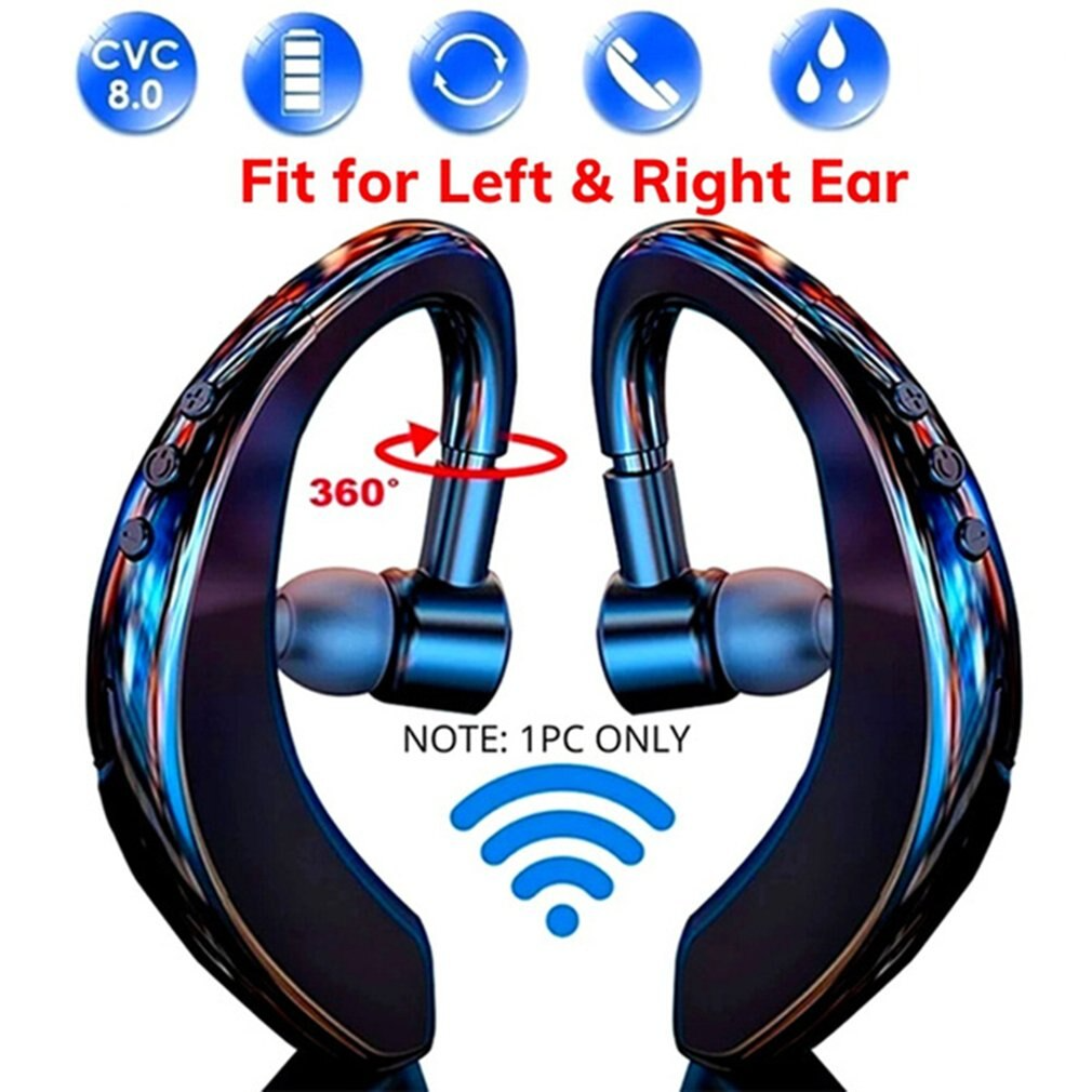 Wireless Bluetooth 5.0 Earpiece Headset Driving Trucker Earbuds Noise