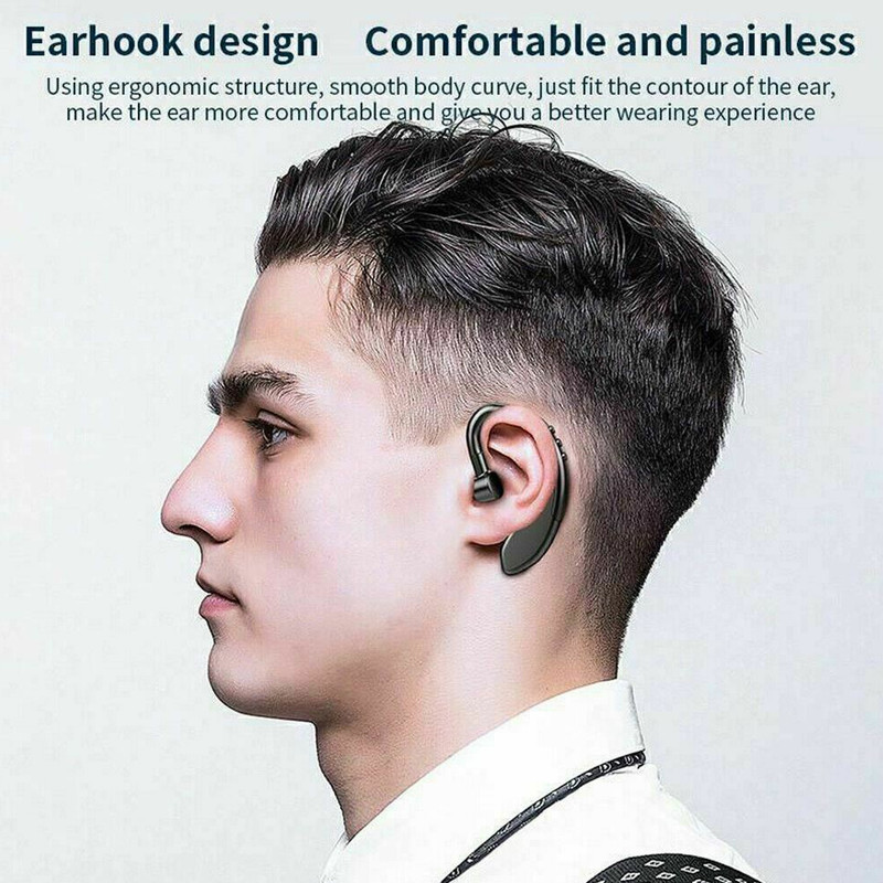 Wireless Bluetooth 5.0 Earpiece Headset Driving Trucker Earbuds Noise