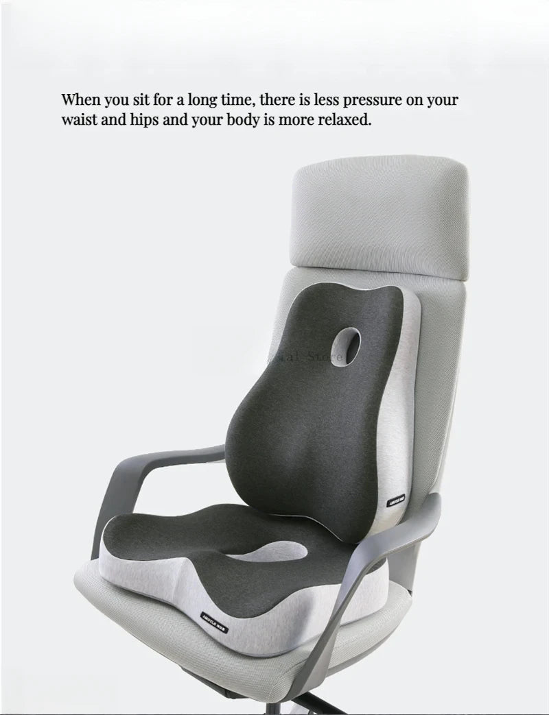 Foam Office Chair Cushion Car Seat Support Waist Pillow Massage Lumbar Orthopedic Pillow Buttock Coccyx Cushion Back Pads