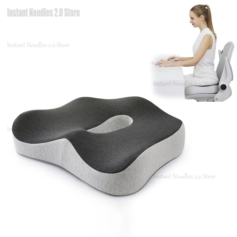 Foam Office Chair Cushion Car Seat Support Waist Pillow Massage Lumbar Orthopedic Pillow Buttock Coccyx Cushion Back Pads