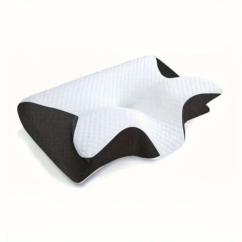 2025 Ergonomic Neck Horn Pillow for Side,Shoulder Relaxation, Soft Yet Firm Support,Back and Stomach Sleepers - Contoured Design