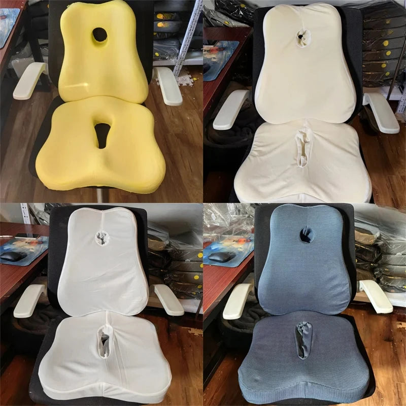 Foam Office Chair Cushion Car Seat Support Waist Pillow Massage Lumbar Orthopedic Pillow Buttock Coccyx Cushion Back Pads